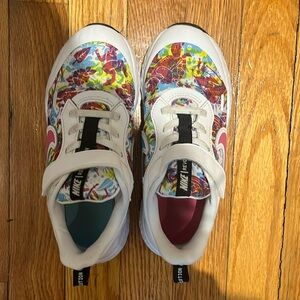 Nike sneakers. Multi color print. Size 1